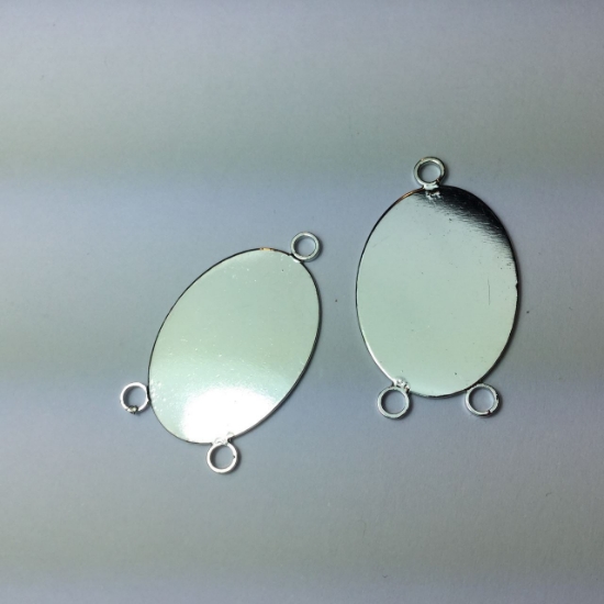 Picture of Connector with 3 loops  25x18mm Silver x1