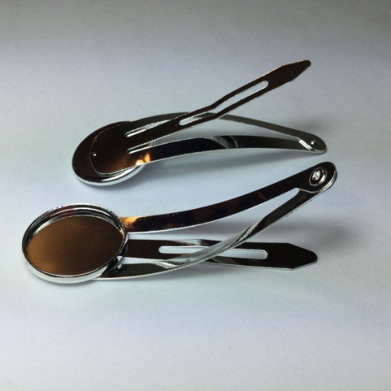 Picture of Hairclip Setting 16mm Silver Tone x5