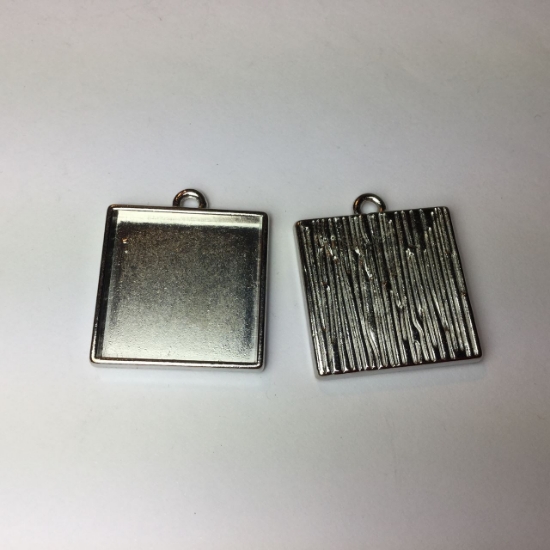 Picture of Pendant setting 25mm square Silver x5