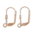Picture of Ear wire Leverback 16x10mm Flower Rose Gold x10