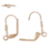 Picture of Ear wire Leverback 16x10mm Flower Rose Gold x10
