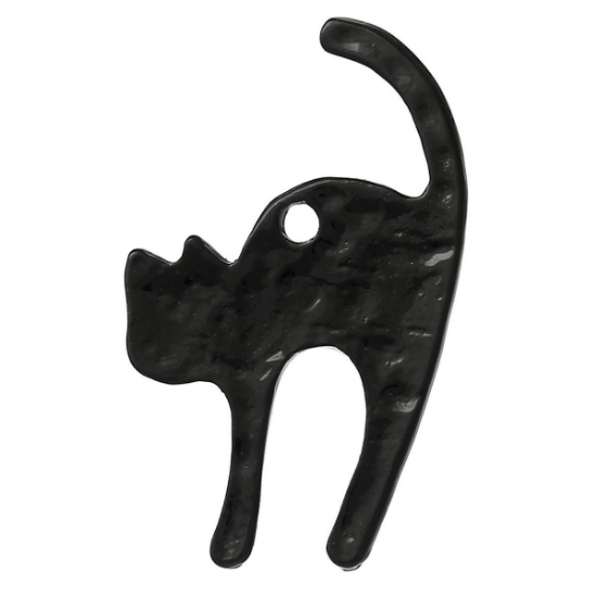 Picture of Pendant Cat 27x17mm Black x1