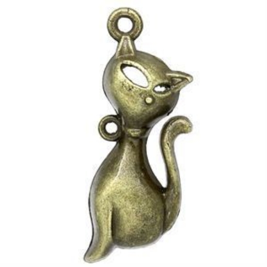 Picture of Link Cat 38x14mm Bronze x4