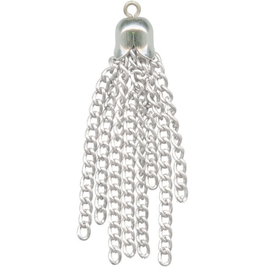 Picture of Stainless Steel Tassel 38mm Silver Plated x1
