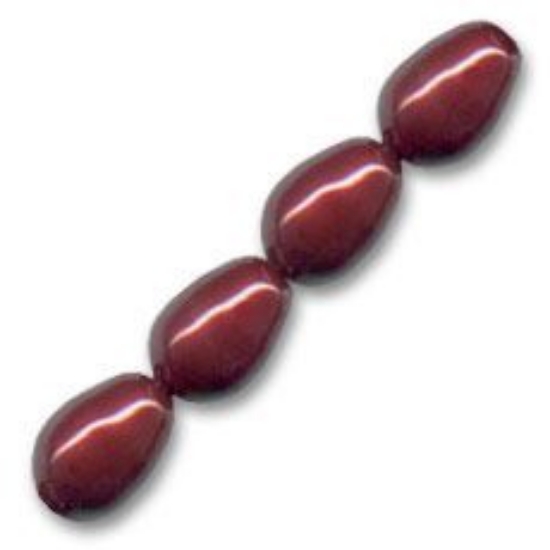 Picture of Swarovski 5821 Pear Drop 11x8mm Burgundy x5