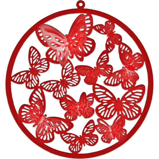 Picture of Filigree 3D Butterfly 55mm Red x1