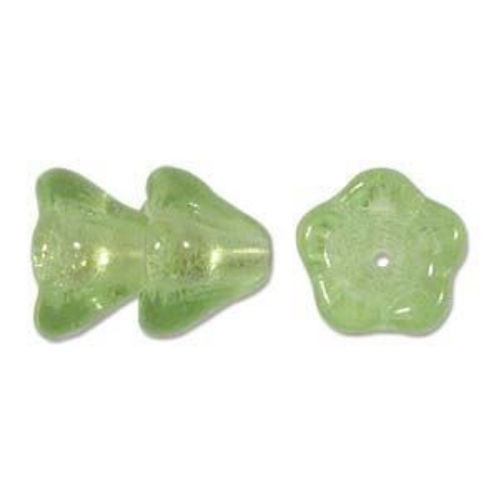 Picture of Fower Bells 11x13mm Peridot AB x10