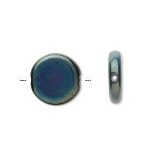 Picture of Preciosa Coin 15mm Iris Blue x10
