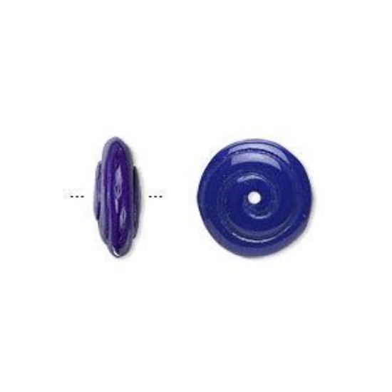 Image de Spiral bead 13x5mm Opaque Dark Blue x10