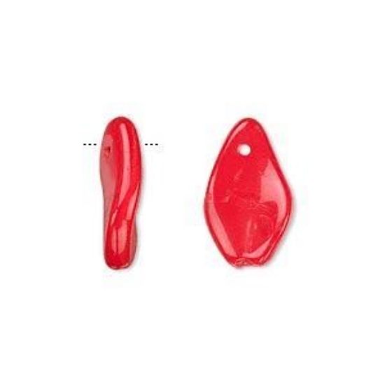 Picture of Twisted Drop 17mm Opaque Orange x10