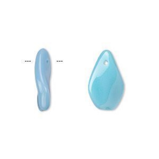 Picture of Twisted Drop 17mm Opaque Turquoise x10