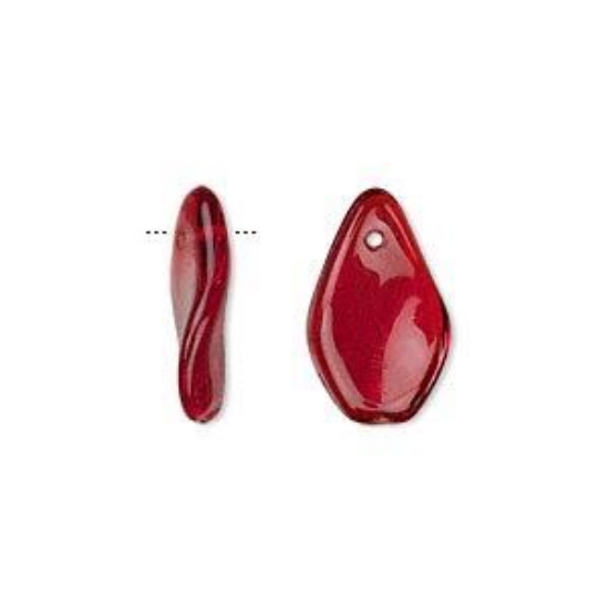 Picture of Twisted Drop 17mm Light Red x10