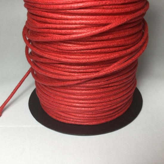 Picture of Cord waxed cotton 2.2mm Rojo x1m