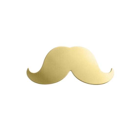 Picture of ImpressArt Stamping blank  Mustache 12,5mm Brass x5