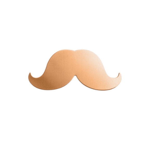 Picture of ImpressArt Stamping blank Mustache 12mm Copper x5