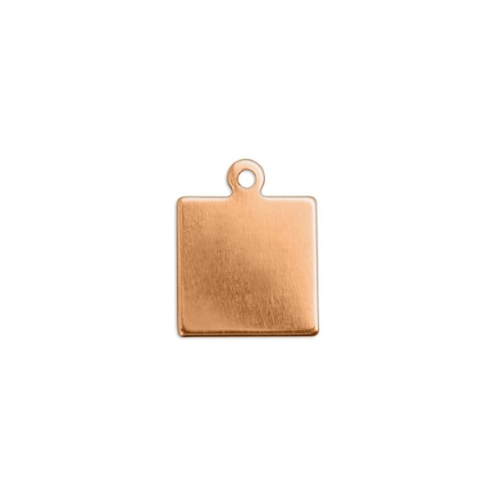 Picture of ImpressArt Stamping blank Square tag w/ ring Copper x10 