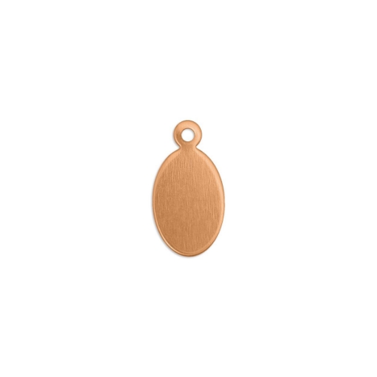 Picture of Stamping blank Oval tag w/ ring 10x6mm Copper x10