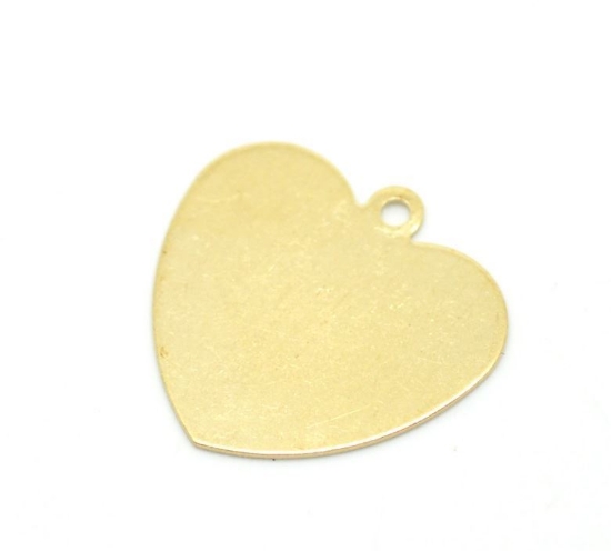 Picture of Stamping blank Heart w/ ring  18mm Copper x10