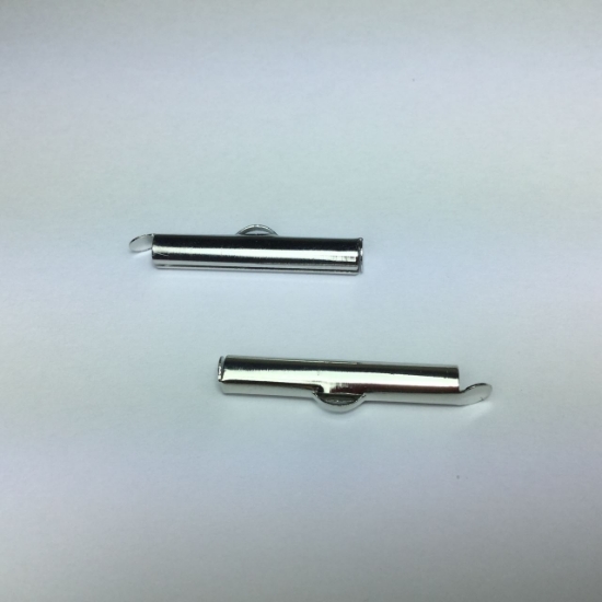 Picture of Slide End Tube 25mm Silver x2