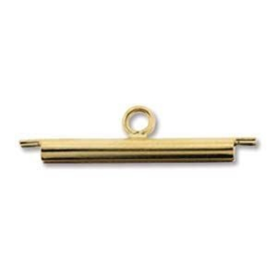 Picture of Miyuki Slide End Tube 20mm Gold x2