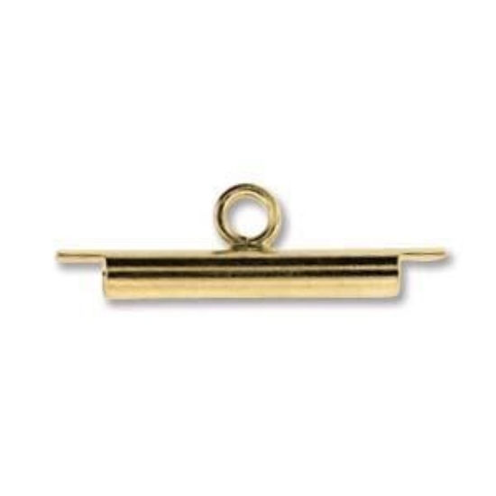 Picture of Miyuki Slide End Tube 15mm Gold x2