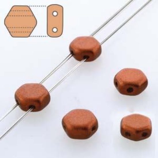 Picture of Honeycomb 6mm Crystal Bronze Fire Red x30