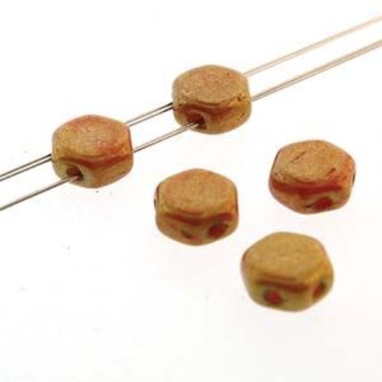 Bild von Honeycomb 6mm Hodge Podge Orange Luster x30