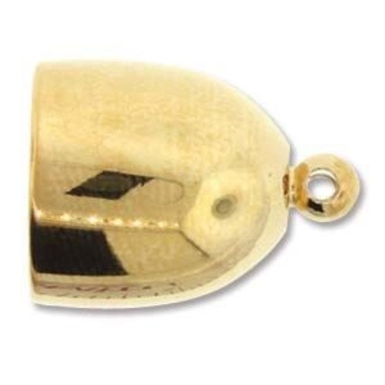 Изображение Bullet End Cap w/ Loop Ø14mm Gold Plate x2