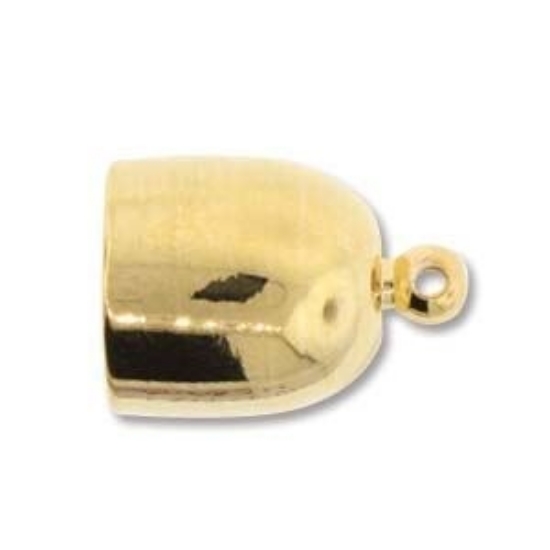 Picture of Bullet End Cap w/ Loop Ø14mm Gold Plate x2