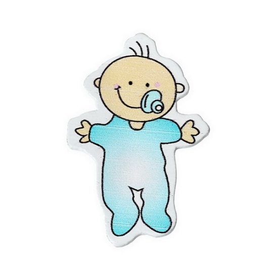 Picture of Cabochon Wood Baby 40x26mm x10