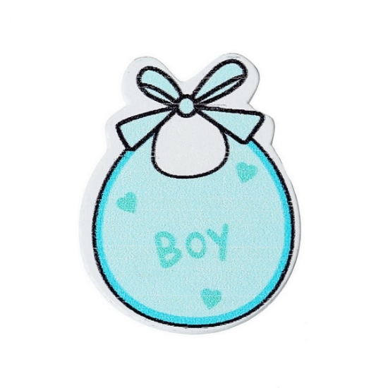 Picture of Cabochon Wood "boy" 34x27mm x20
