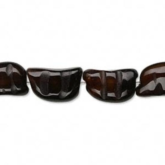 Picture of Black Agate (dyed) 15x10mm half-moon x40cm
