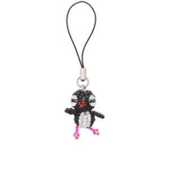 Picture of Zipper pull beaded Owl Black x1