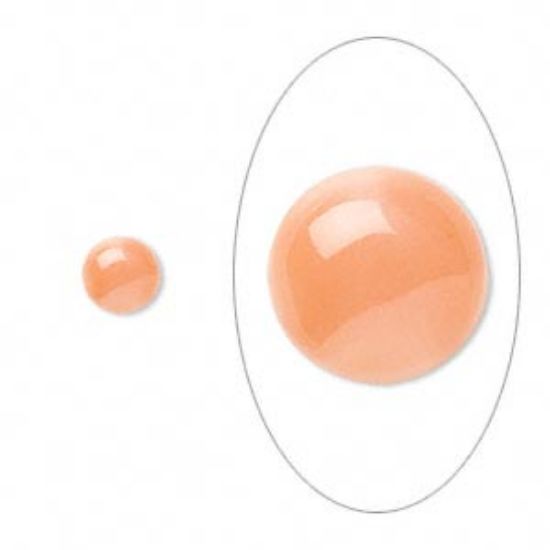 Picture of Cabochon Pink Angelskin Coral (natural) 6mm round x1