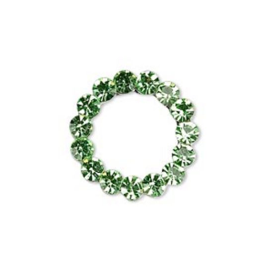 Picture of Component Donut 20mm with Czech strass Peridot Silver Tone x1