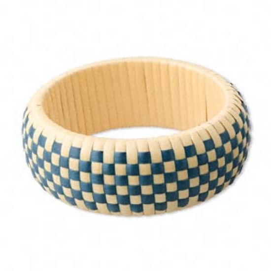 Picture of Rattan Bracelet 67mm Blue/Ivory x1