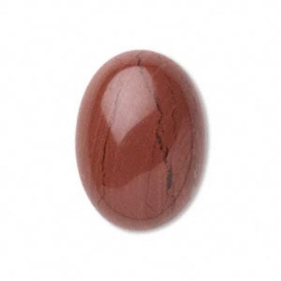 Picture of Cabochon red jasper (natural) 14x10mm oval x1
