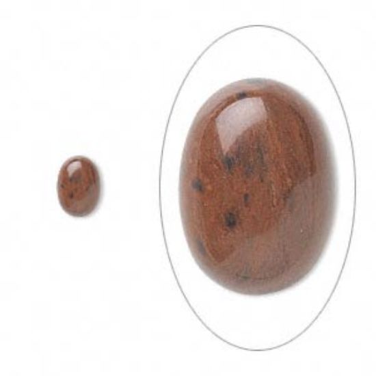 Picture of Cabochon mahogany obsidian (natural) 7x5mm oval x1