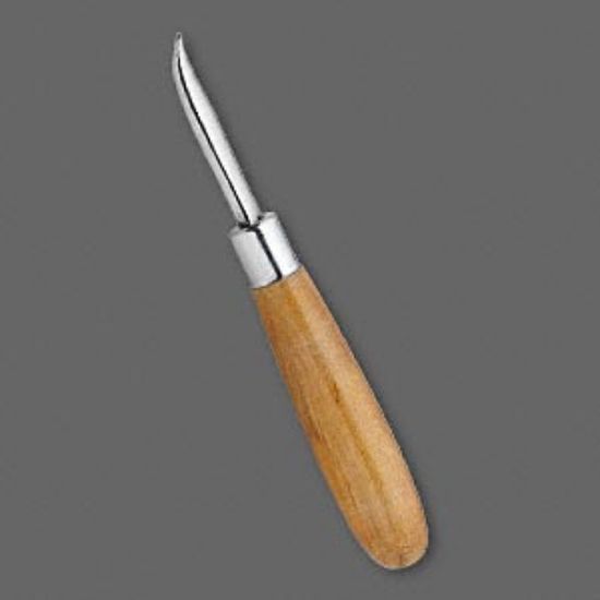 Picture of Burnisher curved with wood handle, 6-inches long x1