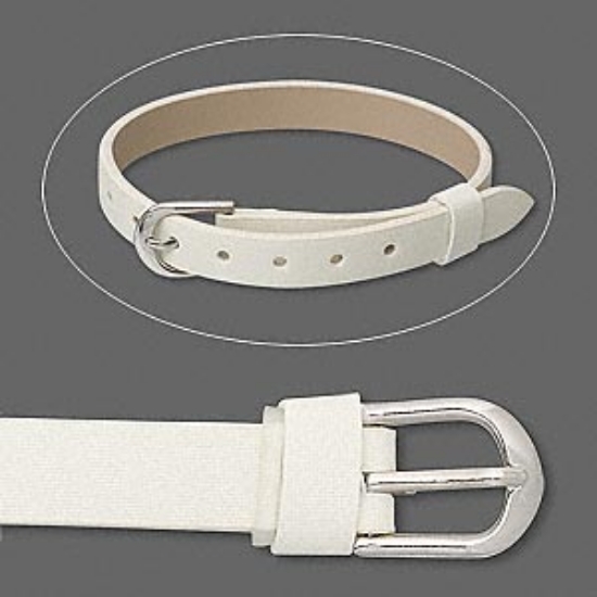 Picture of Bracelet strap 8mm wide 22cm White x1