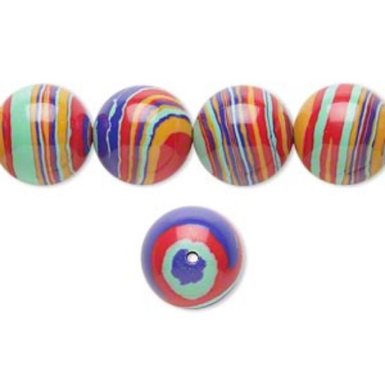 Picture of Bead resin 12mm Multi-color x4