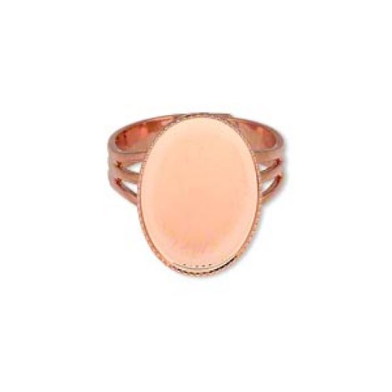 Picture of Ring Setting 18x13mm oval Rose Gold x1