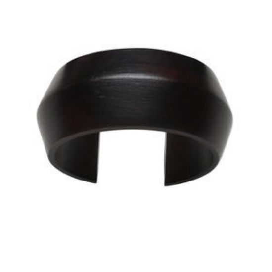 Picture of Cuff Bracelet Mango Wood 35mm wide Peaked Design Dark Brown x1