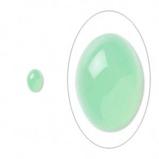 Picture of Cabochon chrysoprase (natural) 6x4mm oval x1