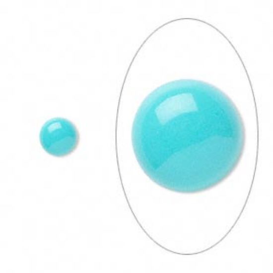 Picture of Cabochon Sleeping Beauty Turquoise (stabilized) 6mm round x1