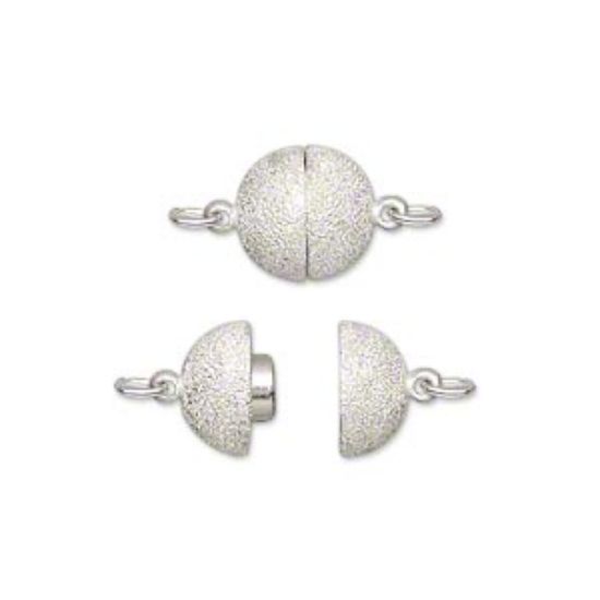Picture of 925 Silver Magnetic Clasp Stardust Round 10mm x1