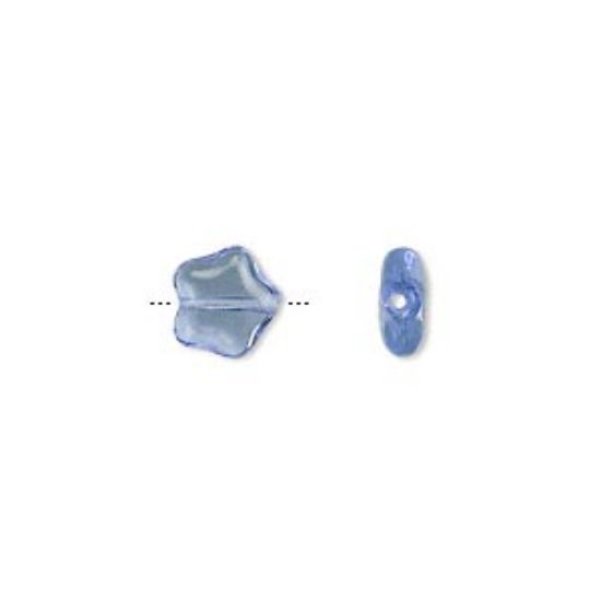 Picture of Flat Star Bead 8mm Sapphire x10g