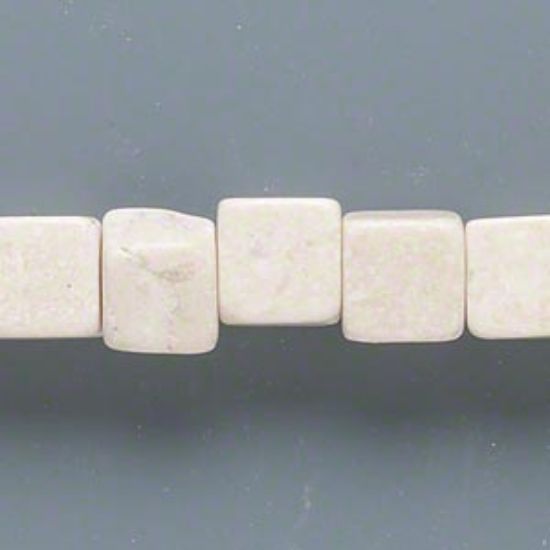 Picture of Riverstone bead 10mm cube x38cm