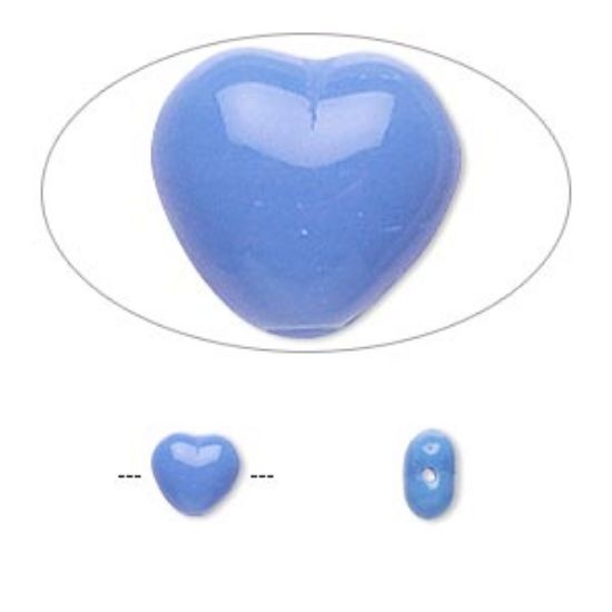Picture of Hearts 6mm Opaque Light Blue x20