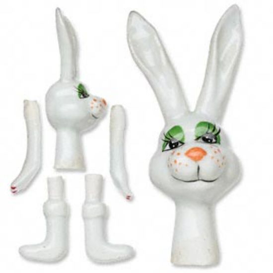 Picture of Porcelain doll set  "Bunny Head with hands and feet" x1